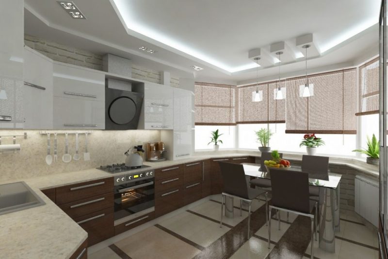 Дизайн кухни для дома п44т